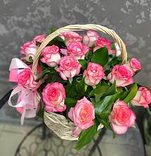 Цветочная композиция из Розы в корзине #REPLACE_PRED# Ильиновской